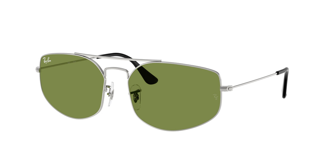 Óculos de sol ray-ban rb3845 explorer 5 003/4e plateado irregular unisex tamanho 60mm - Vista principal