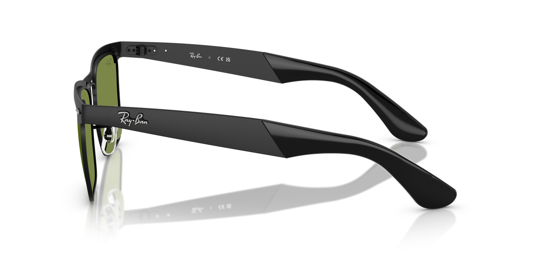 Óculos de sol ray-ban rb3875 wayfarer deluxe 006/4e negro square unisex tamanho 56mm - Vista de detalhe