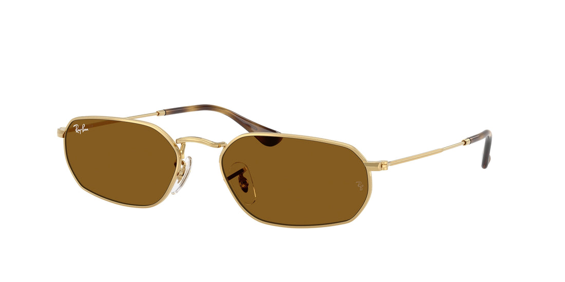 Óculos de sol ray-ban rb3947 001/33 dorado irregular unisex tamanho 57mm - Vista principal