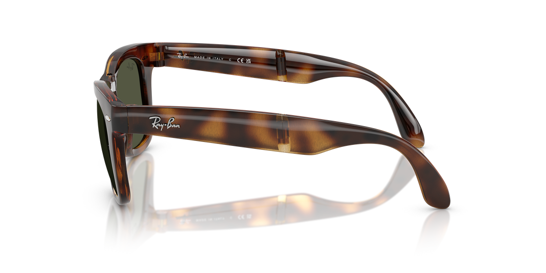 Gafas de sol ray-ban rb4105 folding wayfarer 710/31 havana square masculina talla 50mm - Vista de detalle