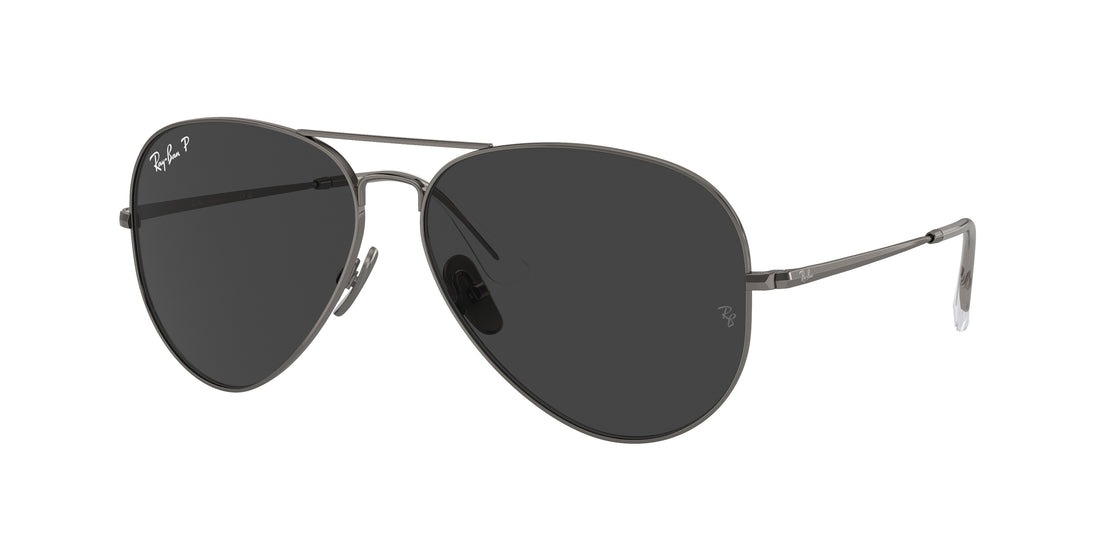 Óculos de sol ray-ban rb8089 aviator titanium 165/48 gris pilot unisex tamanho 58mm - Vista principal
