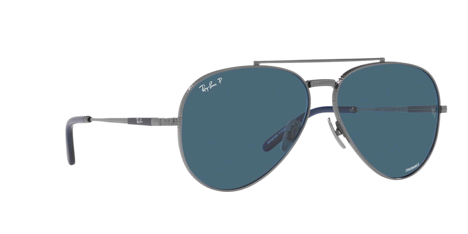 RAY-BAN RB8225 AVIATOR TITANIUM 3142S2 58