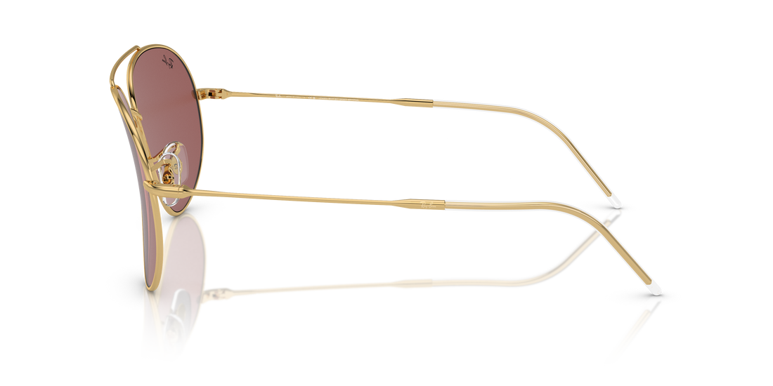 Óculos de sol ray-ban rbr0101s aviator reverse 001/69 dorado pilot unisex tamanho 59mm - Vista de detalhe