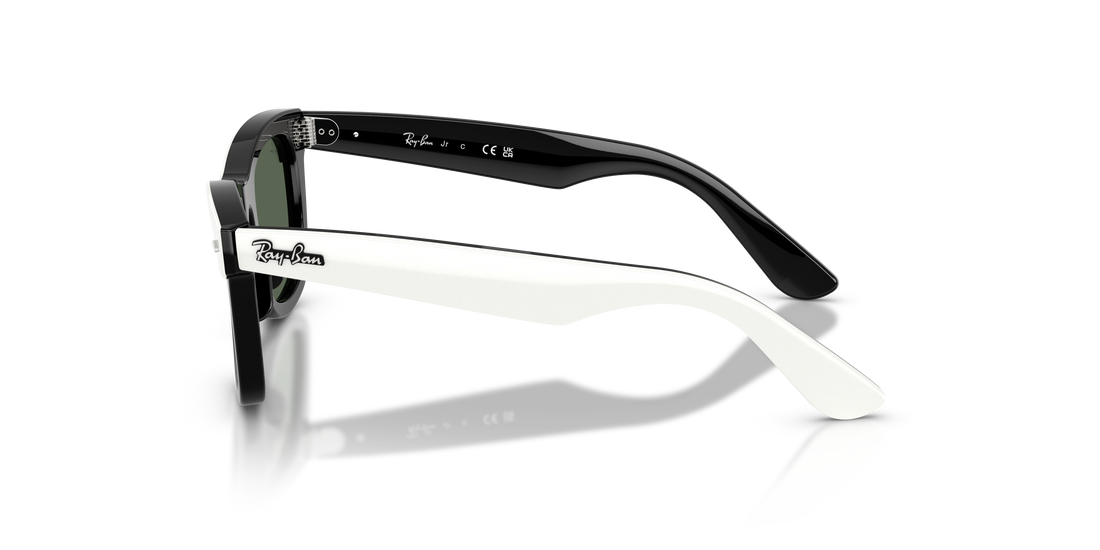 Sunglasses ray-ban junior rj9140s 721171 blanco square infantil size 45mm - Detailed view