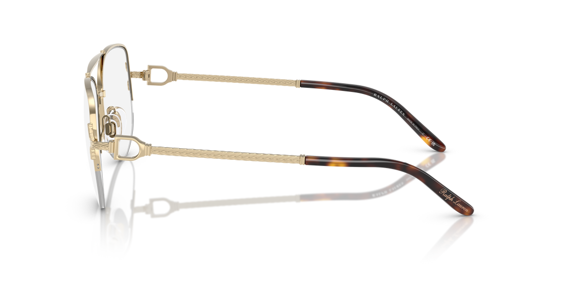 Occhiali da vista ralph lauren rl5127 9116 oro pilot femenino taglia 56mm - Vista dettagliata