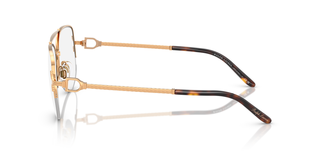 Occhiali da vista ralph lauren rl5127 9449 oro pilot femenino taglia 56mm - Vista dettagliata
