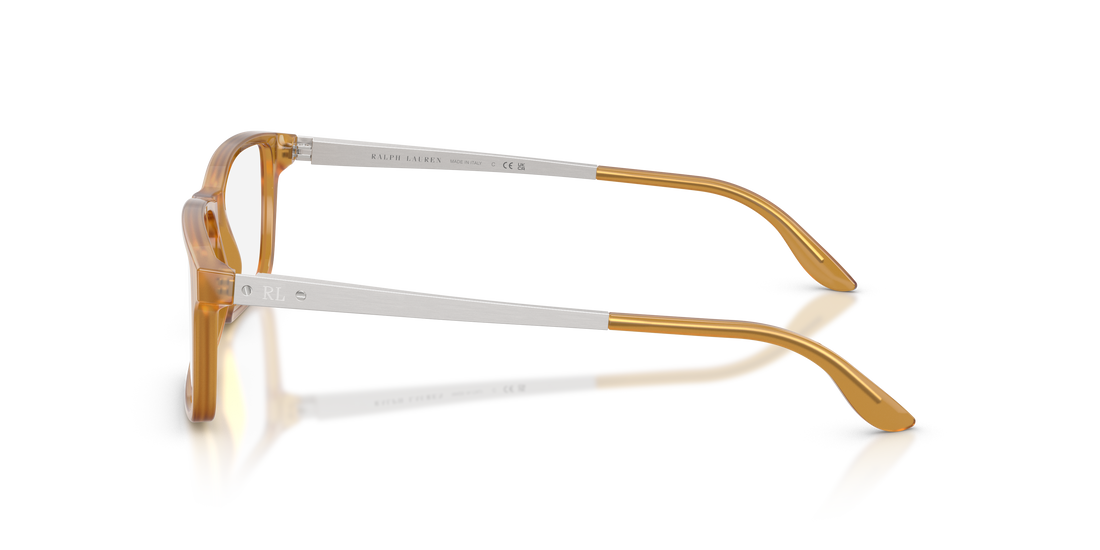 Occhiali da vista ralph lauren rl6128 5275 marron rectangular masculino taglia 55mm - Vista dettagliata