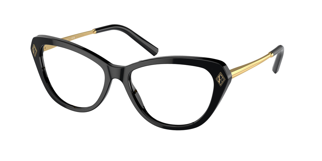 Óculos graduados ralph lauren rl6245 5001 negro cat eye femenino tamanho 56mm - Vista principal