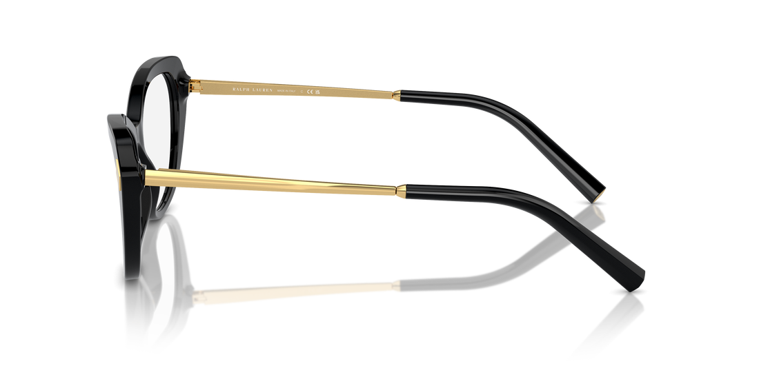 Óculos graduados ralph lauren rl6245 5001 negro cat eye femenino tamanho 56mm - Vista de detalhe
