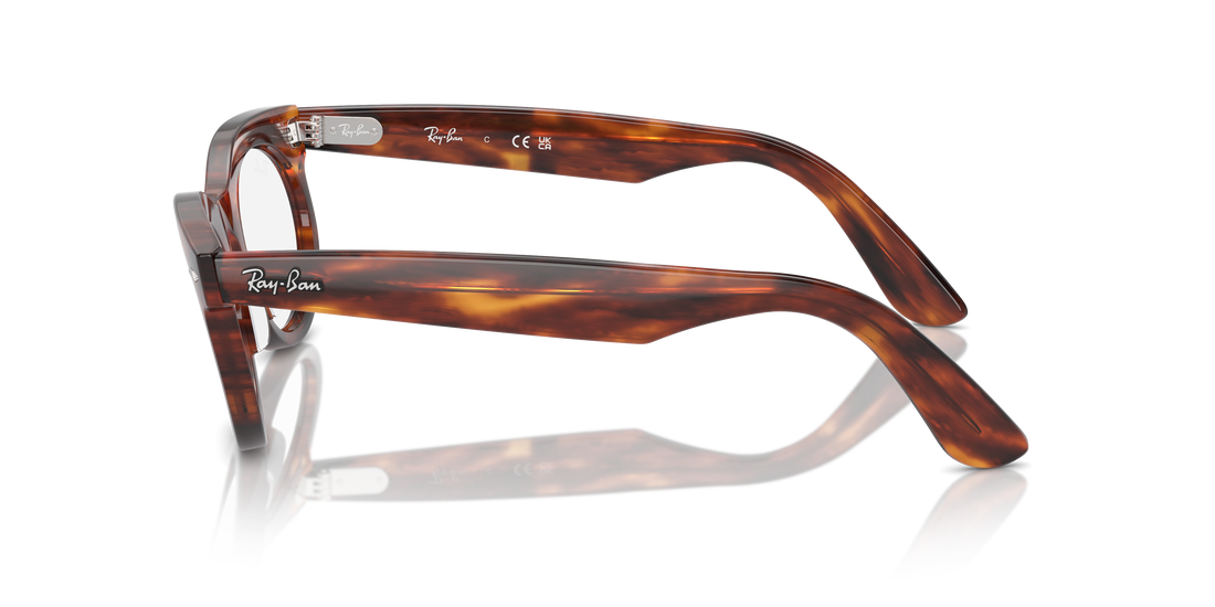 Brillen ray-ban rx2242v wayfarer oval 2144 marron oval unisex größe 53mm - Detailansicht