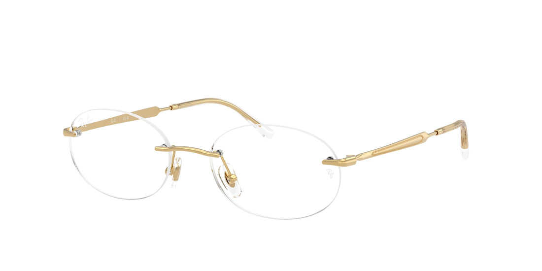 Óculos graduados ray-ban rx3767v 2500 dorado oval unisex tamanho 52mm - Vista principal