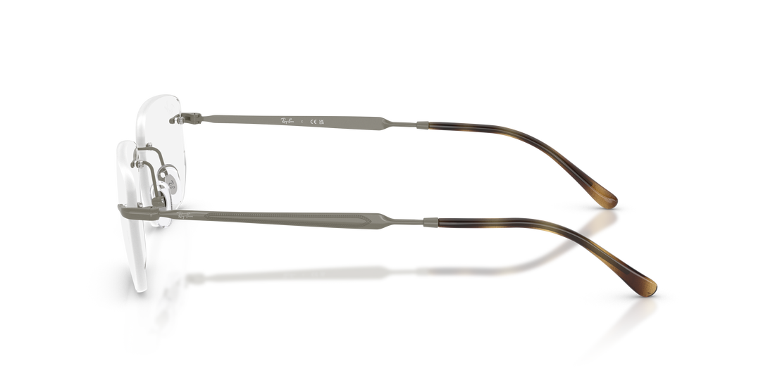 Brillen ray-ban rx3768v 3201 gris irregular unisex größe 54mm - Detailansicht