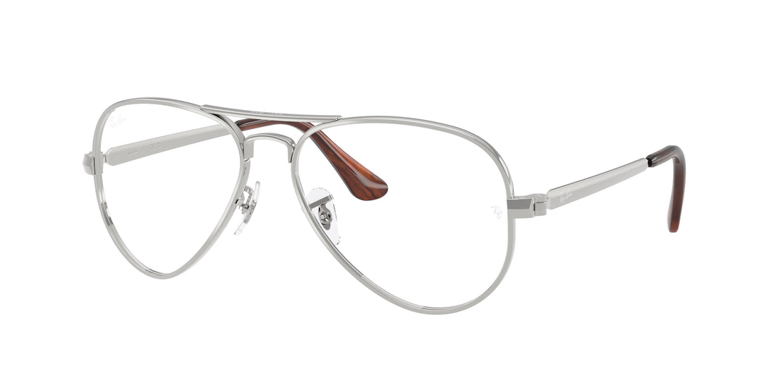 Occhiali da vista ray-ban rx3925v aviator max 2501 plateado pilot unisex taglia 58mm - Vista principale