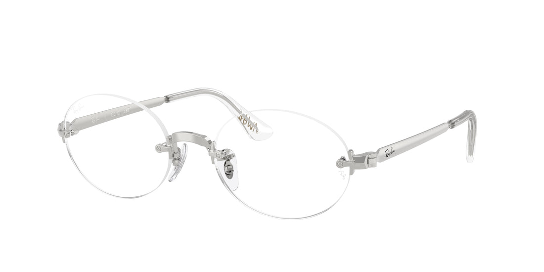 Óculos graduados ray-ban rx3929v 2501 plateado rectangular unisex tamanho 52mm - Vista principal