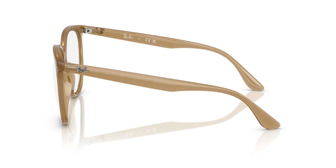 Brillen ray-ban rx4378v 8412 marrón square femenina größe 54mm - Detailansicht