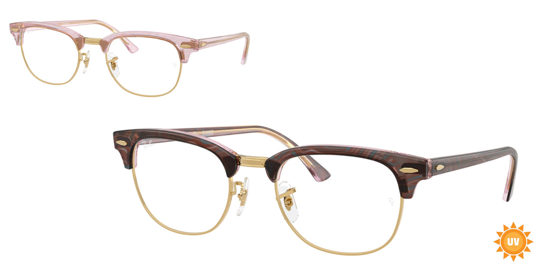 Brillen ray-ban rx5154 clubmaster 8292 violeta square unisex größe 51mm - Hauptansicht