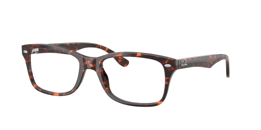 Prescription glasses ray-ban rx5228 8423 rojo square unisex size 50mm - Main view