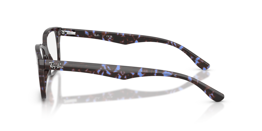 Prescription glasses ray-ban rx5228 8424 azul square unisex size 53mm - Detailed view