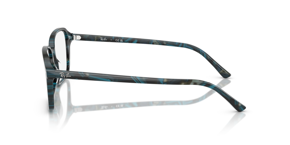 Óculos graduados ray-ban rx5431 raimond 8394 azul square unisex tamanho 54mm - Vista de detalhe