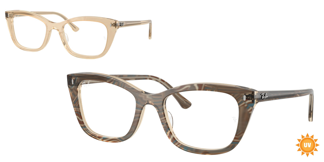 Brillen ray-ban rx5433 8294 marron pillow femenino größe 50mm - Hauptansicht