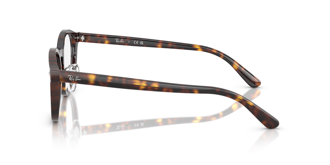 Gafas graduadas ray-ban rx5443d 2012 havana square unisex talla 49mm - Vista de detalle