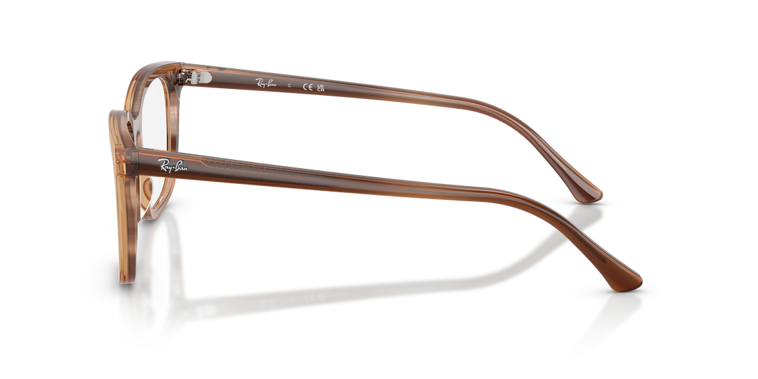 Occhiali da vista ray-ban rx5446 8455 havana square unisex taglia 51mm - Vista dettagliata