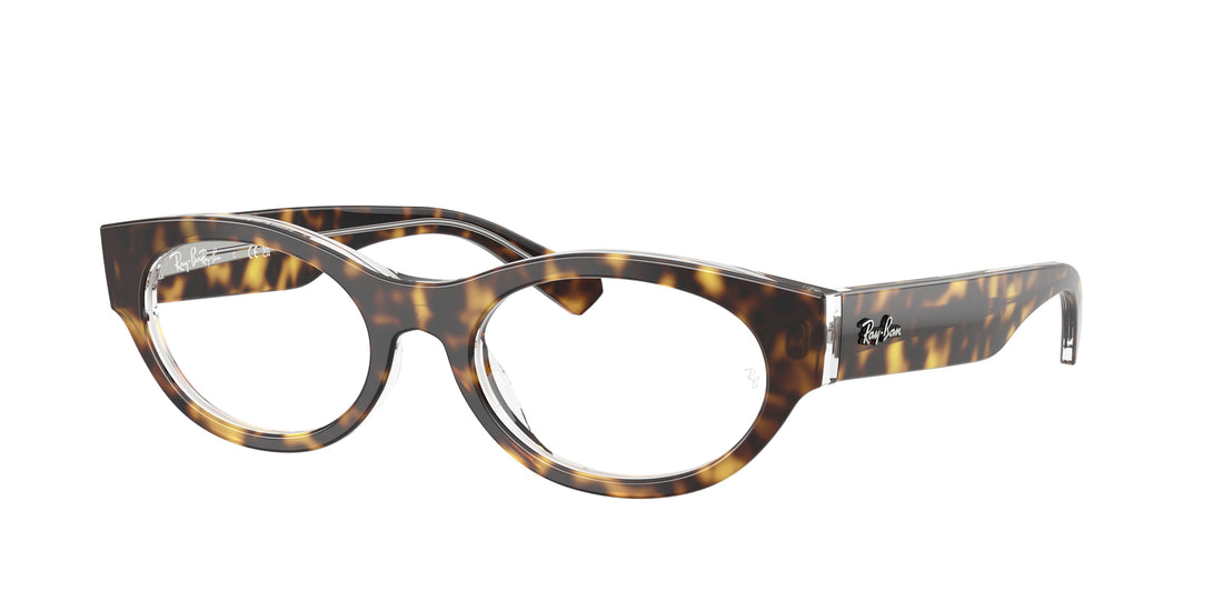 Occhiali da vista ray-ban rx5447 5082 marron oval unisex taglia 51mm - Vista principale
