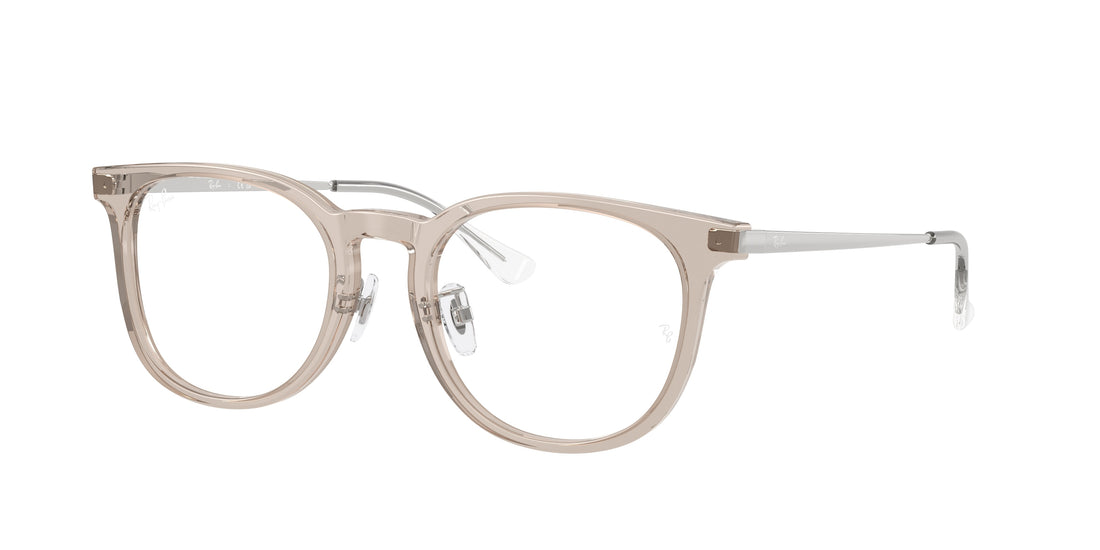 Óculos graduados ray-ban rx5453d 8449 marron square unisex tamanho 52mm - Vista principal