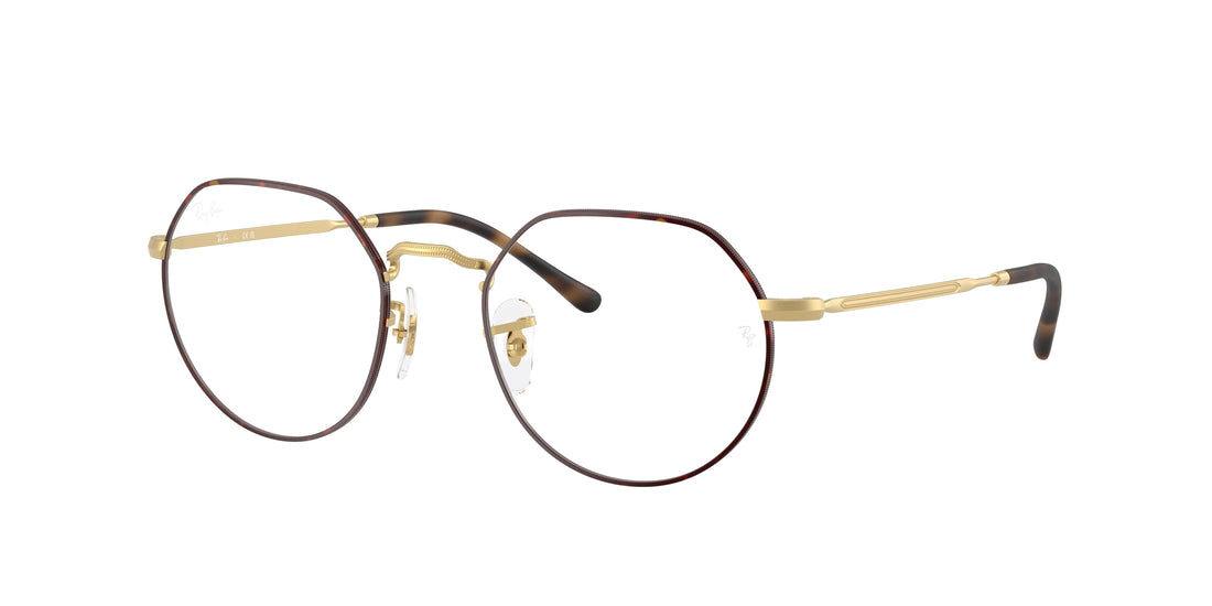 Brillen ray-ban rx6465 jack 3188 havana irregular unisex größe 49mm - Hauptansicht