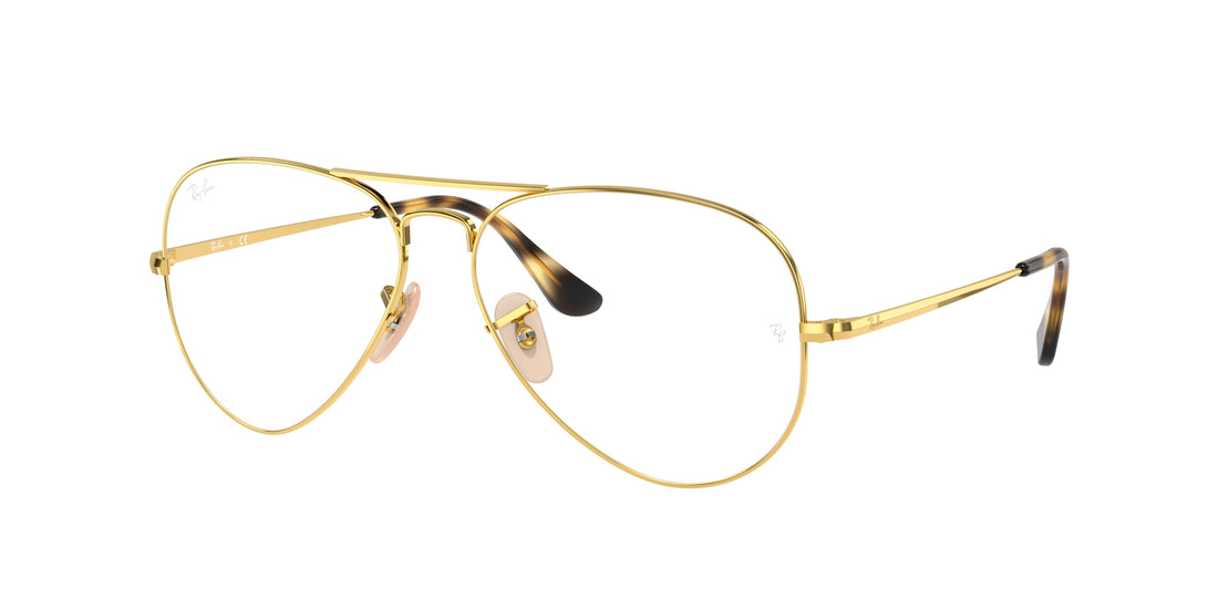 Óculos graduados ray-ban rx6489 aviator 2500 unisex tamanho 58mm - Vista principal