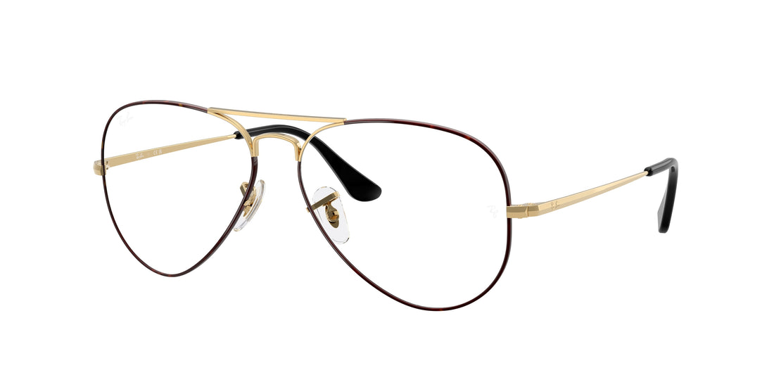 Brillen ray-ban rx6489 aviator 3175 negro pilot unisex größe 58mm - Hauptansicht