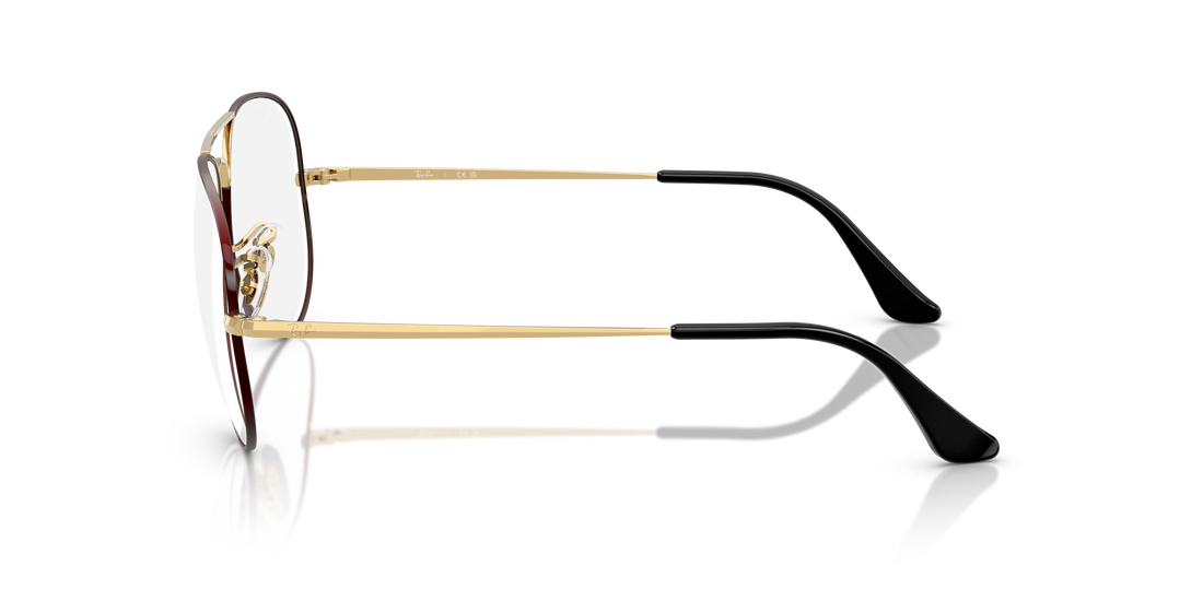Lunettes de vue ray-ban rx6489 aviator 3175 negro pilot unisex taille 55mm - Vue détaillée