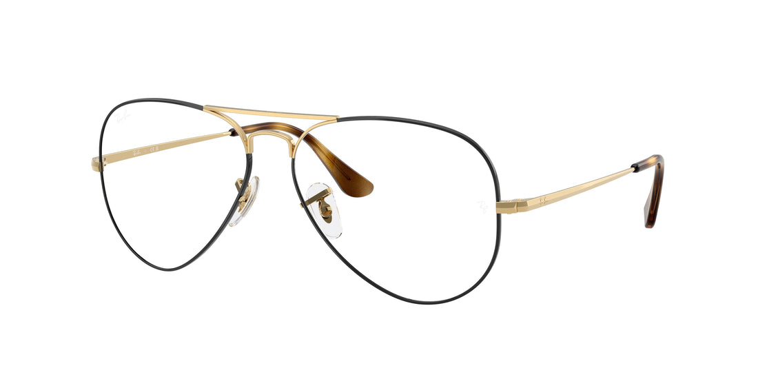 Brillen ray-ban rx6489 aviator 3177 marrón pilot unisex größe 58mm - Hauptansicht