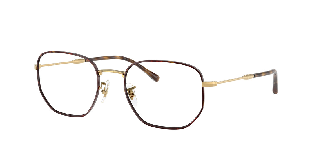 Brillen ray-ban rx6496 3177 marrón irregular unisex größe 53mm - Hauptansicht