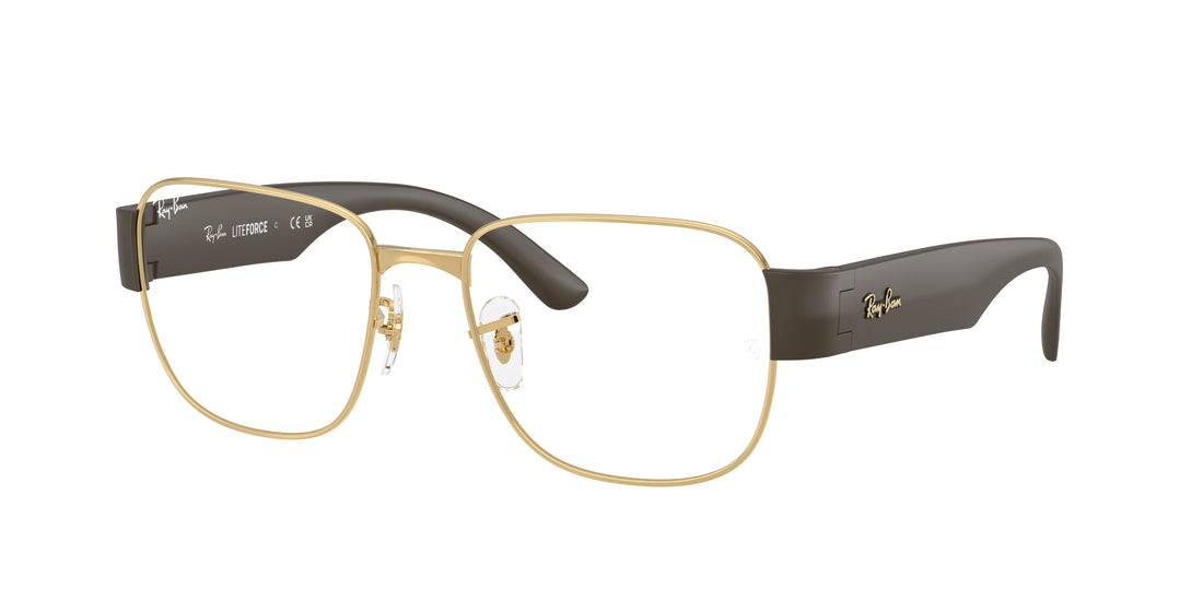 Occhiali da vista ray-ban rx6532 2500 oro square unisex taglia 55mm - Vista principale