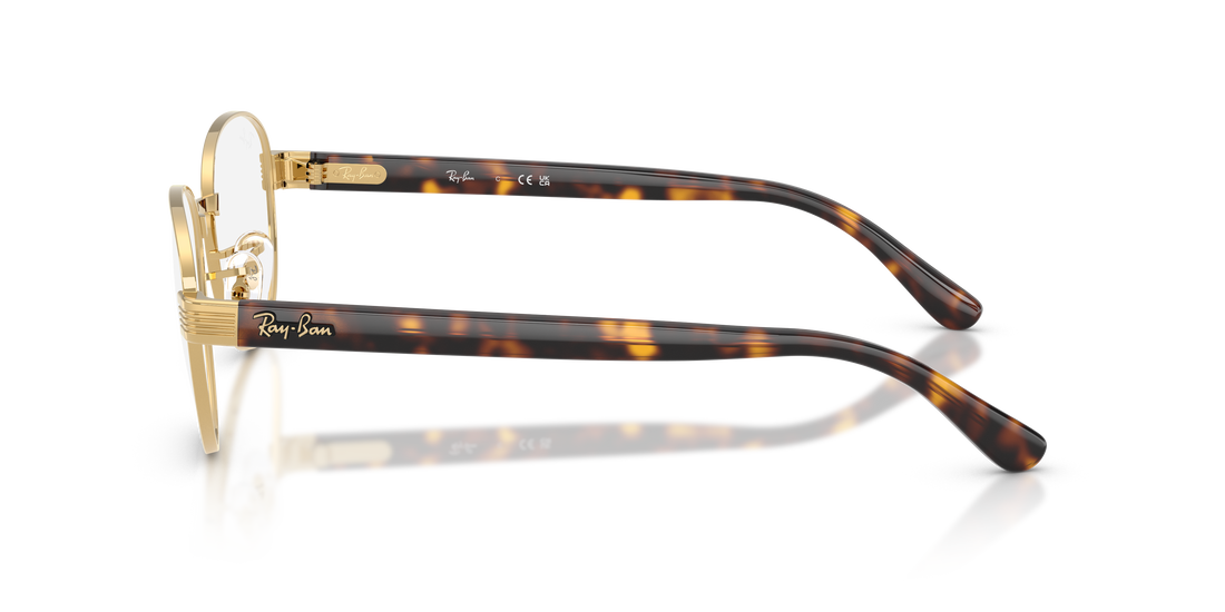 Óculos graduados ray-ban rx6543 2500 dorado square unisex tamanho 54mm - Vista de detalhe