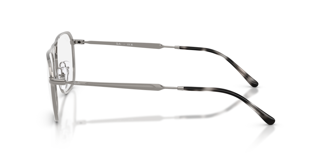 Prescription glasses ray-ban rx6548 2502 gris square unisex size 55mm - Detailed view