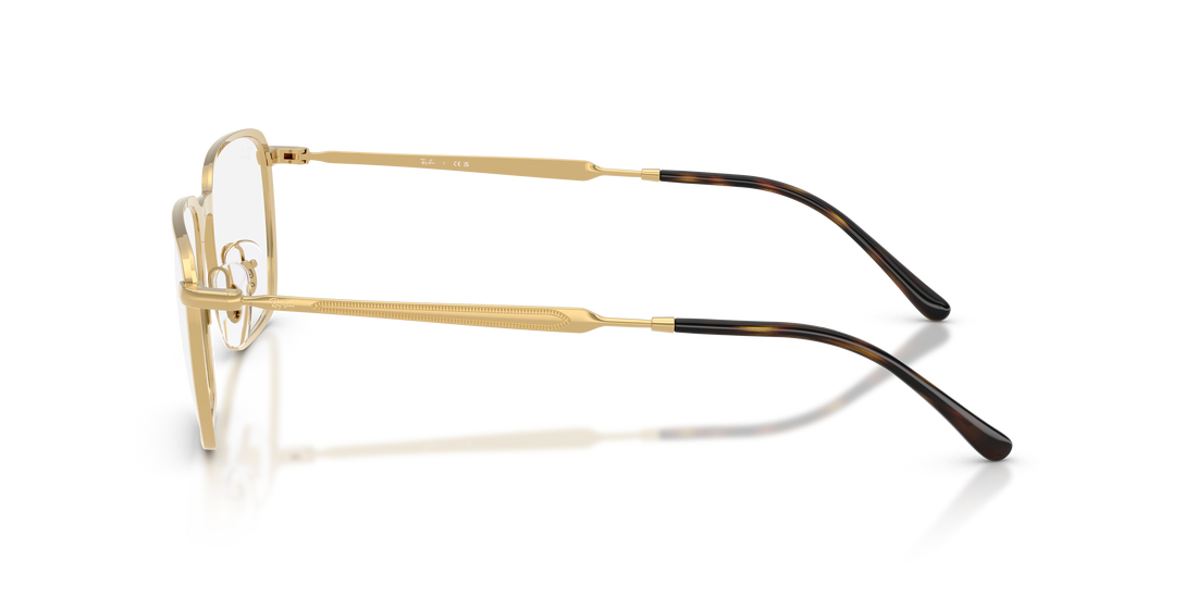 Prescription glasses ray-ban rx6549 2500 dorado square unisex size 53mm - Detailed view