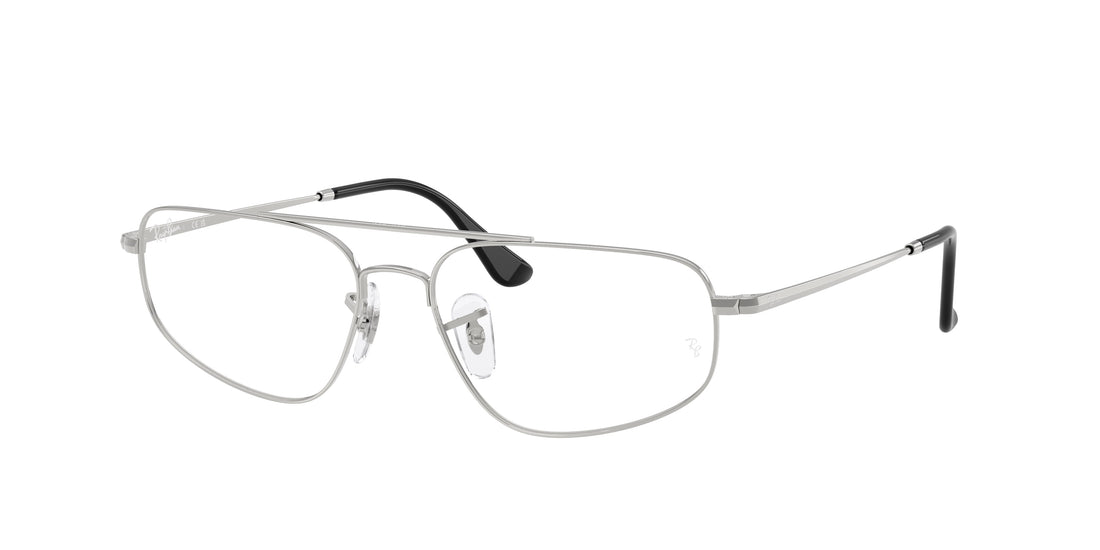 Prescription glasses ray-ban rx6550 2501 plateado irregular unisex size 56mm - Main view