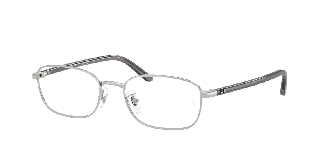 Óculos graduados ray-ban rx6551d 2501 plateado pillow unisex tamanho 53mm - Vista principal