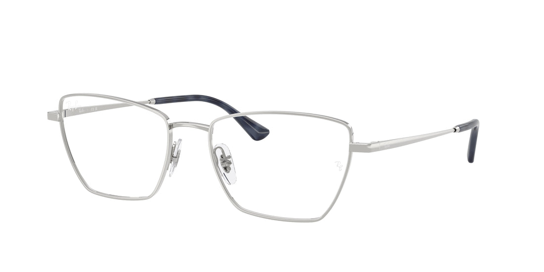 Prescription glasses ray-ban rx6552 2501 plateado irregular unisex size 53mm - Main view