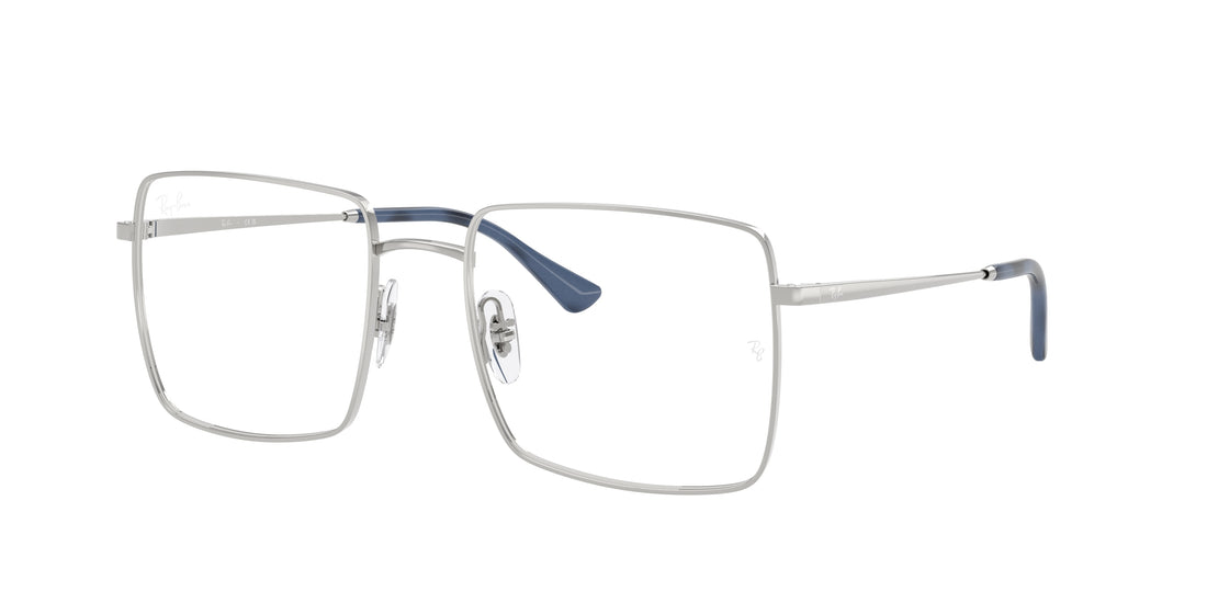 Prescription glasses ray-ban rx6553 2501 plateado square unisex size 55mm - Main view