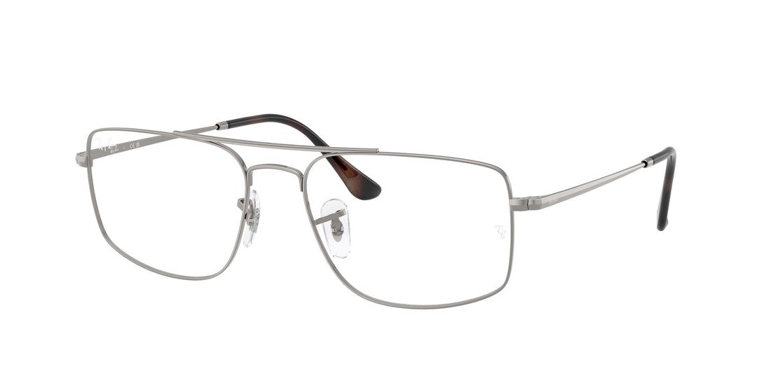 Prescription glasses ray-ban rx6579 2502 gris square unisex size 56mm - Main view