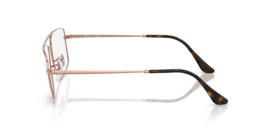 Óculos graduados ray-ban rx6579 2943 cobre square unisex tamanho 58mm - Vista de detalhe