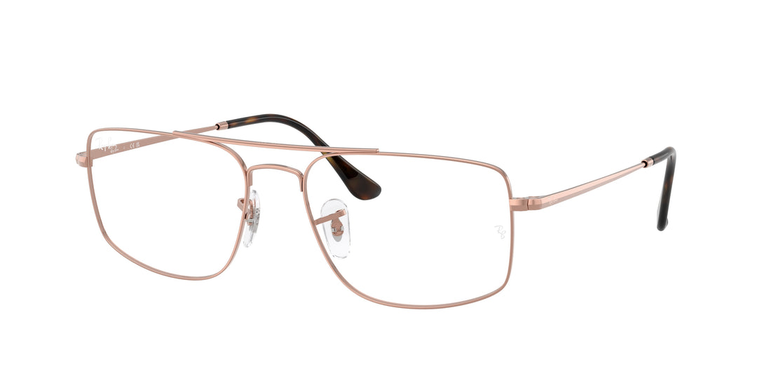 Óculos graduados ray-ban rx6579 2943 cobre square unisex tamanho 58mm - Vista principal