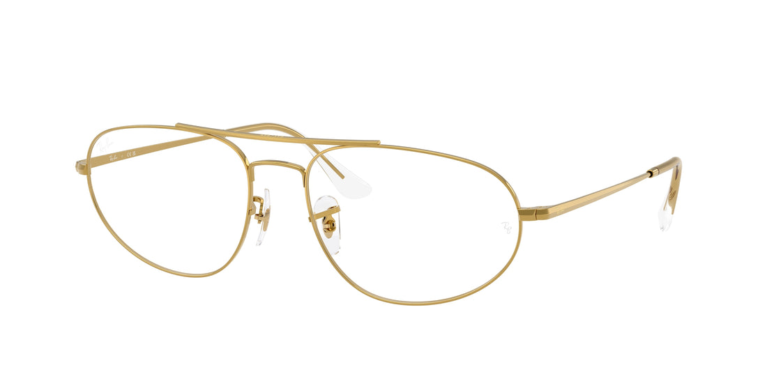 Óculos graduados ray-ban rx6645 3086 dorado irregular unisex tamanho 57mm - Vista principal