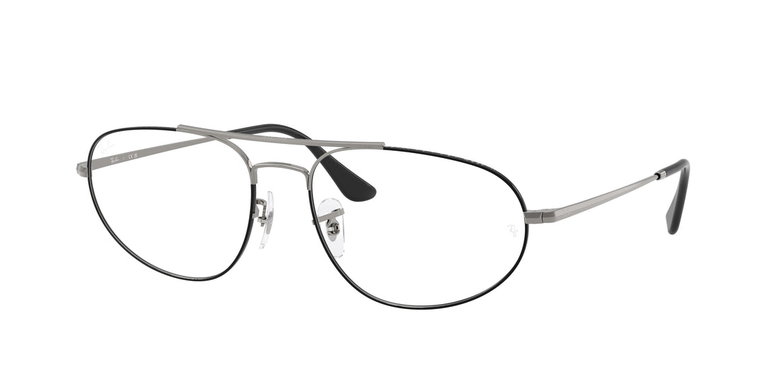 Óculos graduados ray-ban rx6645 3179 negro irregular unisex tamanho 60mm - Vista principal