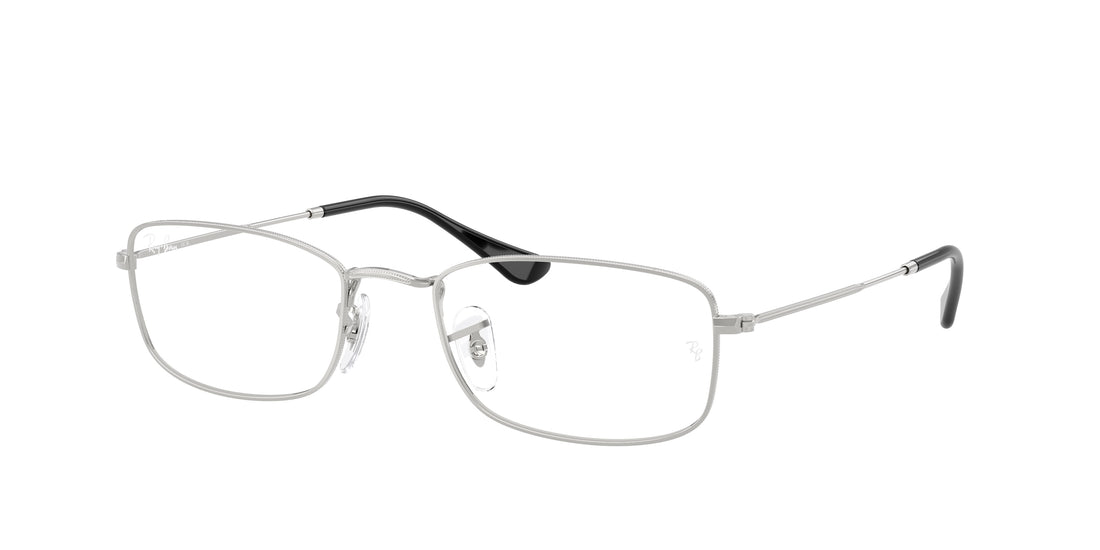 Óculos graduados ray-ban rx6647 2501 plateado irregular unisex tamanho 55mm - Vista principal