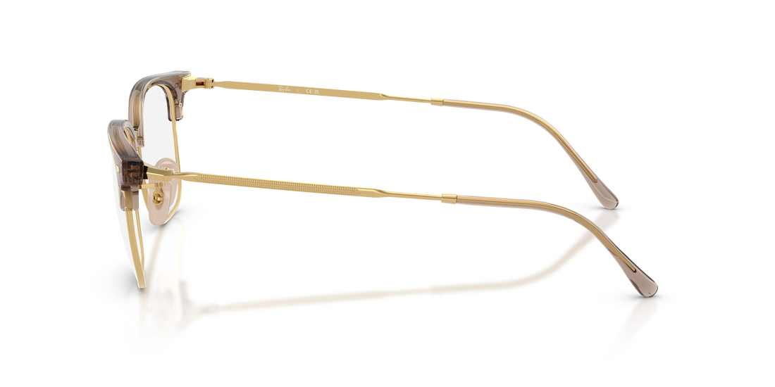 Prescription glasses ray-ban rx7216 new clubmaster 8471 beige square unisex size 53mm - Detailed view
