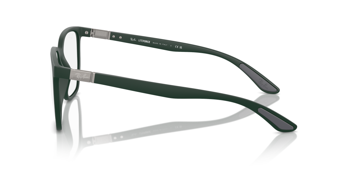 Brillen ray-ban rx7235 8062 verde unisex größe 53mm - Detailansicht